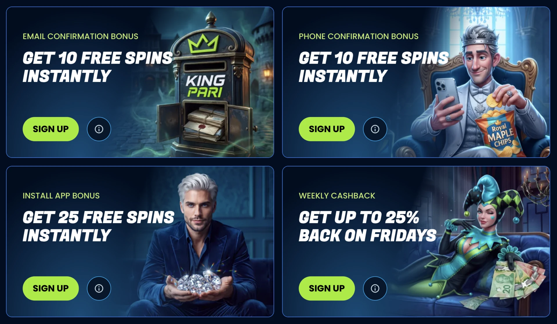kingpari-casino-bonuses